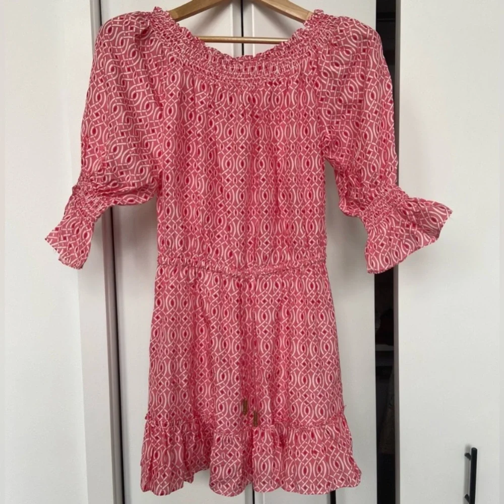 Paloma Blue - Calypso Dress - Pink Rose - Lynx Pattern - Size Small - NWT - Picture 5 of 16